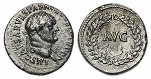 Vespasian (69-79). AR Denarius (18mm, 3.51g, ... 