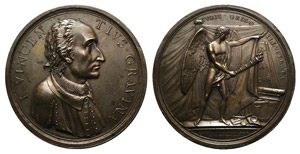 Gian Vincenzo Gravina (1664-1719). Æ Medal ... 