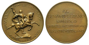 Italy, Æ Medal (37mm, 19.69g, 12h). MANVEL ... 