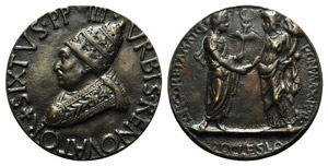 Sisto IV (1471-1484). Æ Medal 1484 (67mm), ... 