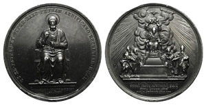 Pio IX (1846-1878). Lead Medal 1871, ... 