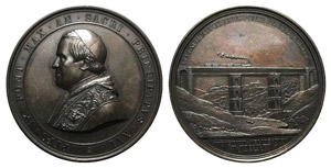 Pio IX (1846-1878). Æ Medal 1862 (53mm), by ... 