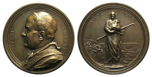 Pio XI (Edigio Boninsegna, 1922-1939). Æ ... 