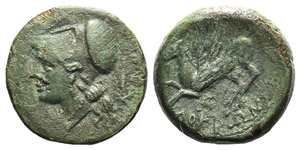 Bruttium, Lokroi Epizephiroi, c. 275 BC. Æ ... 