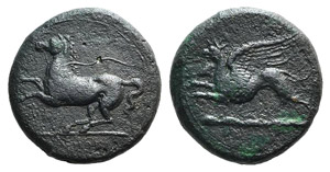 Sicily, Kainon, c. 365-357 BC. Æ (21mm, ... 