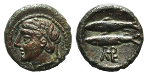 Sicily, Leontinoi, after 210 BC. Æ (11mm, ... 