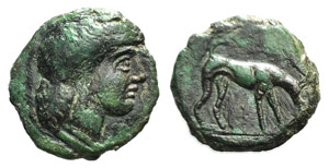 Sicily, Segesta, c. 390-380 BC. Æ (17mm, ... 