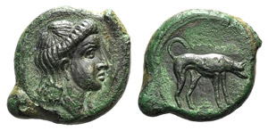 Sicily, Segesta, c. 390-380 BC. Æ (22mm, ... 