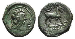 Sicily, Tauromenion, late 2nd century BC. Æ ... 