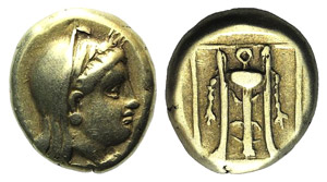 Lesbos, Mytilene, c. 377-326 BC. EL Hekte ... 