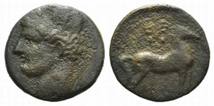 Carthage, after 241 BC. Æ Dishekel (27mm, ... 
