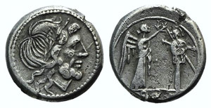 Anonymous, Rome, after 211 BC. AR ... 