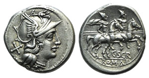 C. Scribonius, Rome, 154 BC. AR Denarius ... 