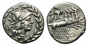 Cn. Gellius, Rome, 138 BC. AR Denarius ... 