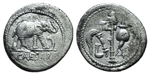 Julius Caesar, military mint, April-August ... 