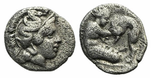 Northern Apulia, Tarentum, c. 380-325 BC. AR ... 