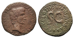 Augustus (27 BC-AD 14). Æ As (27mm, 9.62g, ... 
