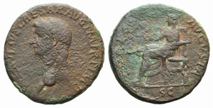 Claudius (41-54). Æ Dupondius (28mm, ... 