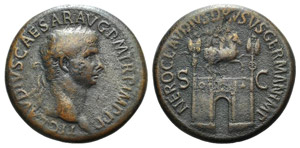 Claudius (41-54). Æ Sestertius (36mm, ... 