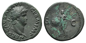 Nero (54-68). Æ As (26mm, 9.96g, 6h). Rome, ... 