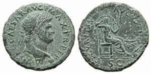 Nero (54-68). Æ Dupondius (30mm, 13.28g, ... 