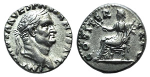 Vespasian (69-79). AR Denarius (16mm, 3.45g, ... 