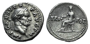 Vespasian (69-79). AR Denarius (18mm, 3.52g, ... 