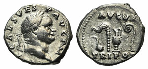 Vespasian (69-79). AR Denarius (18mm, 3.16g, ... 
