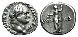 Vespasian (69-79). AR Denarius (17mm, 3.37g, ... 