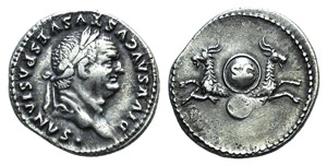 Divus Vespasian (died 79). AR Denarius ... 