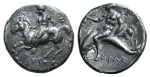 Northern Apulia, Tarentum, c. 280-272 BC. AR ... 