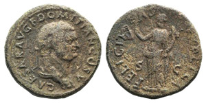 Domitian (Caesar, 69-81). Æ Dupondius ... 