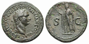 Domitian (Caesar, 69-81). Æ Sestertius ... 