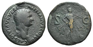 Domitian (Caesar, 69-81). Æ Sestertius ... 