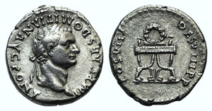 Domitian (81-96). AR Denarius (18mm, 3.38g, ... 