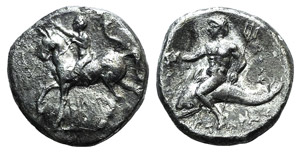 Northern Apulia, Tarentum, c. 280-272 BC. AR ... 