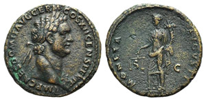 Domitian (81-96). Æ As (28mm, 9.46g, 6h). ... 