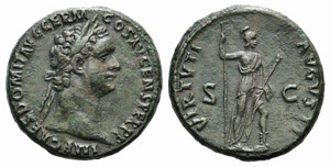 Domitian (81-96). Æ As (28mm, 11.33g, 6h). ... 