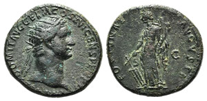 Domitian (81-96). Æ Dupondius (27mm, ... 