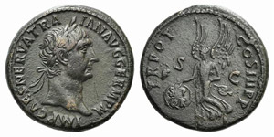 Trajan (98-117). Æ As (28mm, 12.69g, 6h). ... 