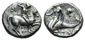 Northern Apulia, Tarentum, c. 272-240 BC. AR ... 