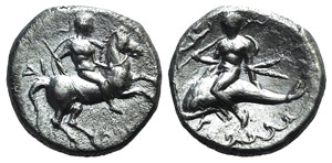 Northern Apulia, Tarentum, c. 272-240 BC. AR ... 