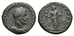 Macrinus (217-218). Æ As (25mm, 13.06g, ... 