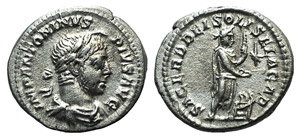 Elagabalus (218-222). AR Denarius (19mm, ... 