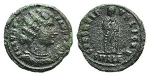 Fausta (Augusta, 324-326). Æ Follis (19mm, ... 