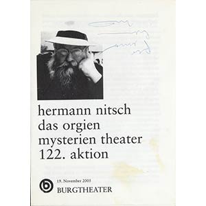 HERMANN NITSCHWien, 1938Book with autograph ... 