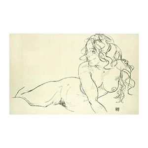 AFTER EGON SCHIELEReclining Nude with Raised ... 