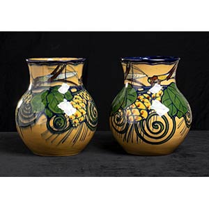 ROMAN SECESSION Pair of ceramic vases ... 
