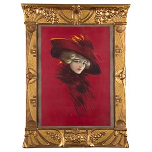 PORTRAIT OF WOMAN WITH HAT   Mixed ... 