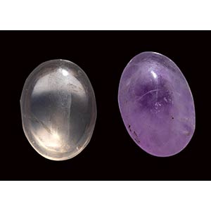 A lot of two roman rock crystal and amethyst ... 
